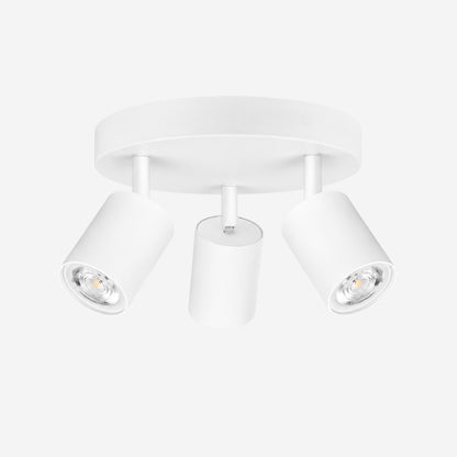 plafonnier spot circulaire orientable contemporain blanc 3 spots variante produit