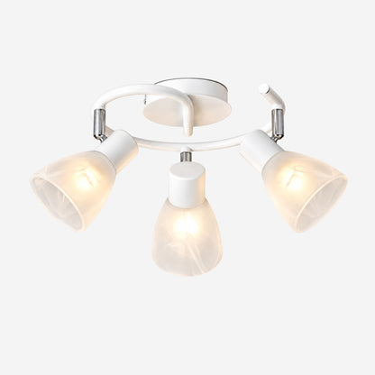 plafonnier spot design moderne 3 spots blanc fiche produit