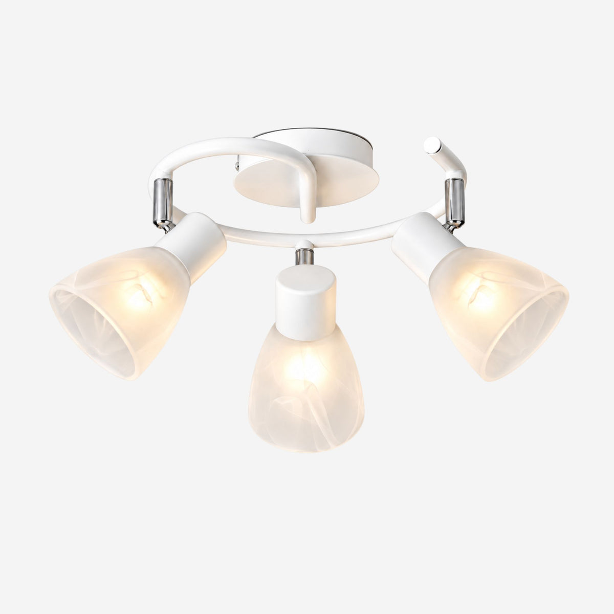 plafonnier spot design moderne 3 spots blanc variante produit