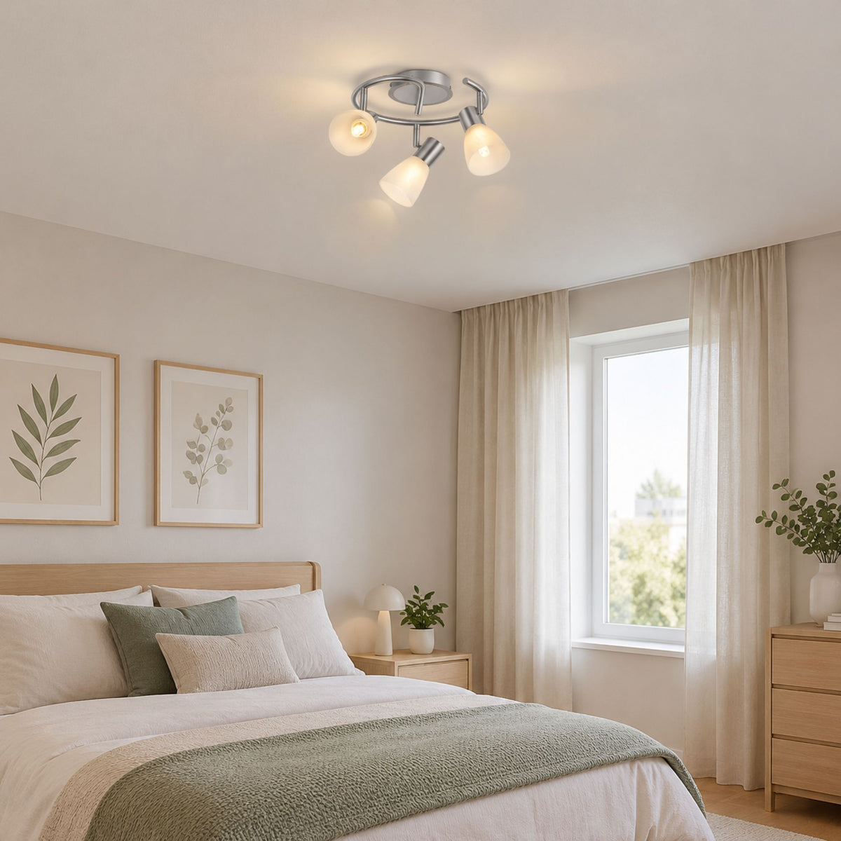 plafonnier spot design moderne 3 spots chambre