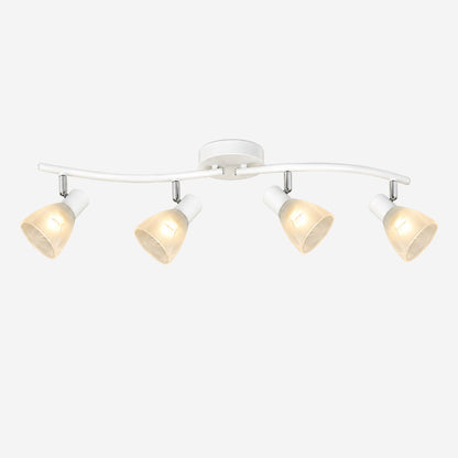 plafonnier spot design moderne 4 spots blanc fiche produit