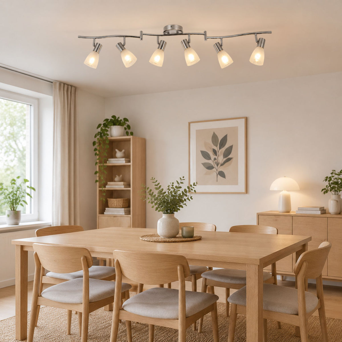 plafonnier spot design moderne 6 spots salle manger