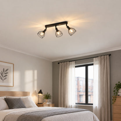 plafonnier spot industriel orientable 350 3 spots chambre