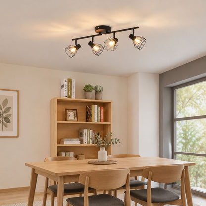 plafonnier spot industriel orientable 350 4 spots salle manger