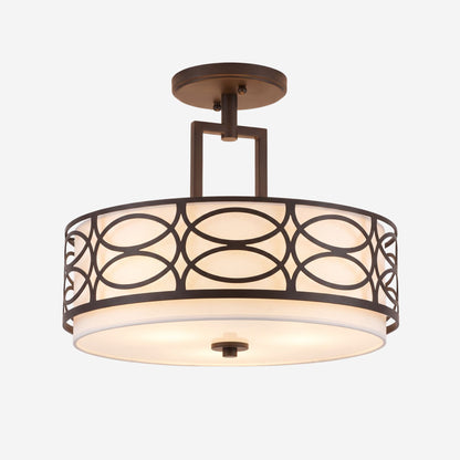 plafonnier tambour art deco bronze huile variante produit