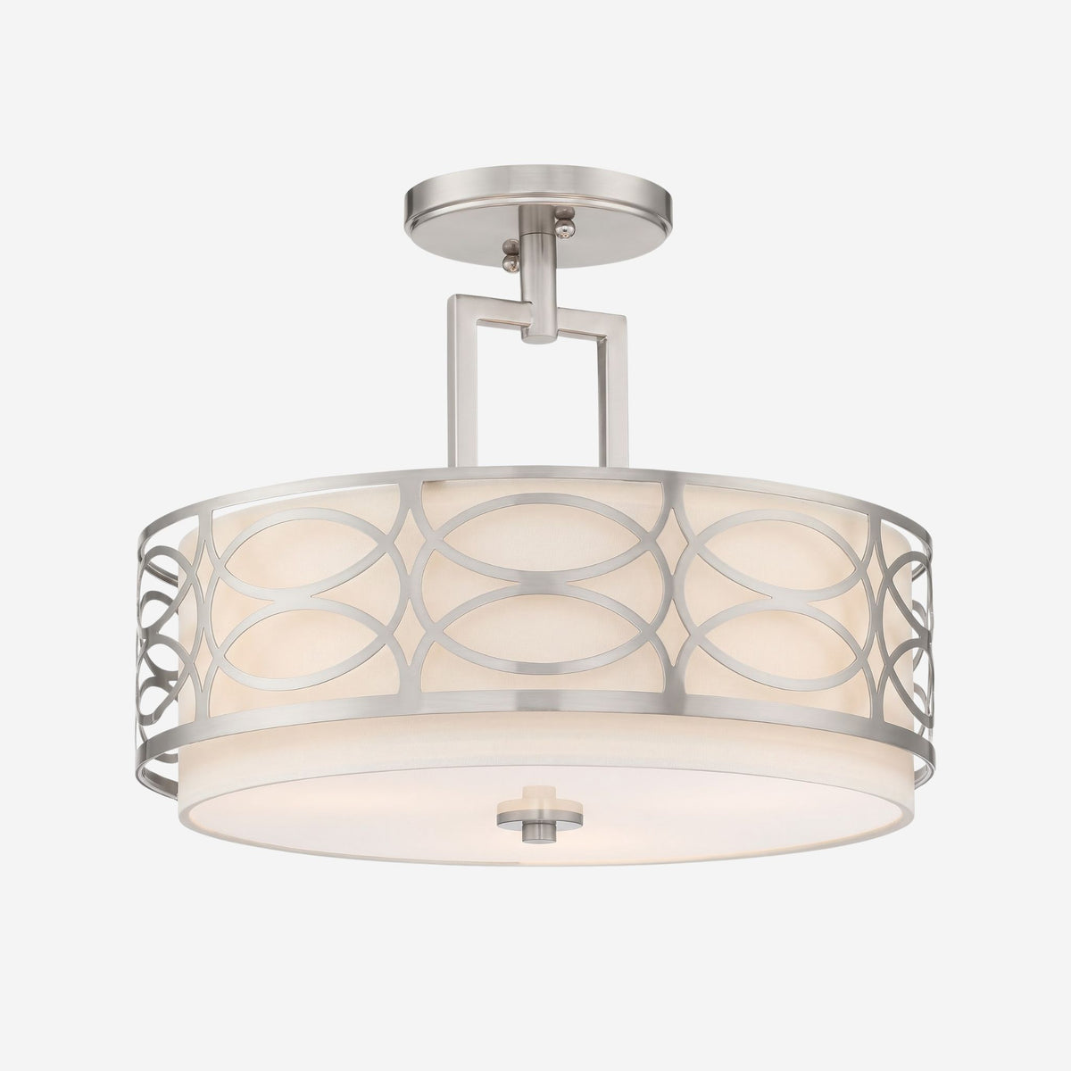 plafonnier tambour art deco nickel variante produit