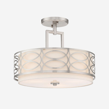 plafonnier tambour art deco nickel variante produit